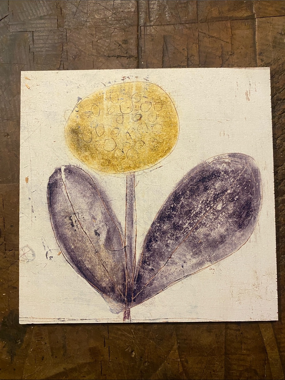 Sugarboo & Co. - Abstract Yellow and Purple Floral Art